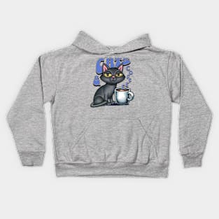 Black Cats and Coffee Kids Hoodie